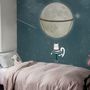 Swinging Cat with Shining Moon Children Wallpaper Mural