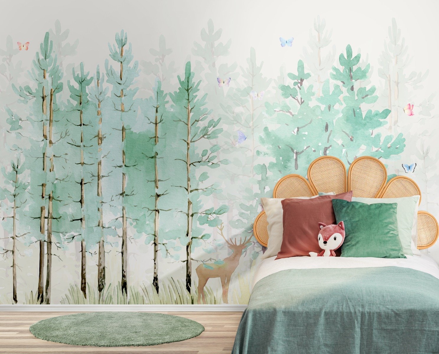 Poplar Tree Vintage Forest Wallpaper Mural - Peel and Stick