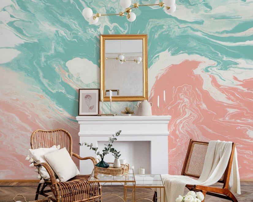 Colorful Soft Brush Painting Wallpaper Mural