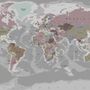 Soft Colorful Political World Map Wallpaper Mural