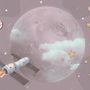 Cartoon Planets and Starry Space Wallpaper Mural
