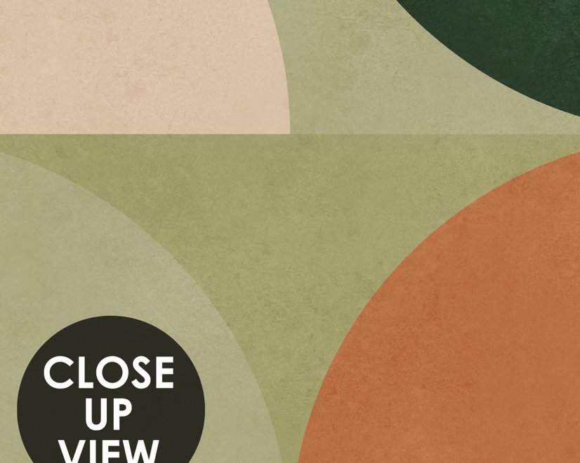 Retro Abstract Geometric Shapes Wallpaper Mural