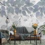 Nordic Tree Branch Leaves Wallpaper Mural