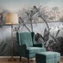Colorful Parrot and Cute Monkey with Soft Forest Wallpaper Mural