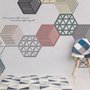 Papier peint panoramique géométrique de formes hexagonales