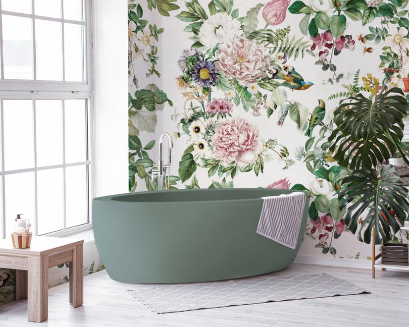 Dark Botanical Soft Floral Wallpaper Mural