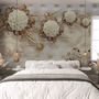Swan with Peony Floral Wallpaper Mural
