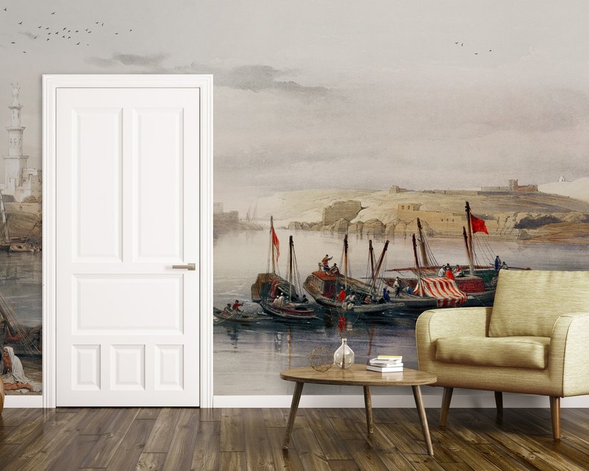 Seashore in Rural Life Historical Art Wallpaper Mural