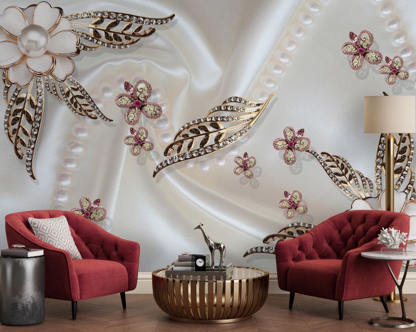 Pearl Flower Wallpaper Mural