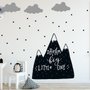 Kids Black Mountains and Dark Moon Wall Decal Sticker