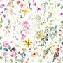 Watercolor Wildflower Wallpaper Mural