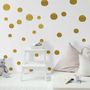 Gold Polka Dots Wall Decal Sticker