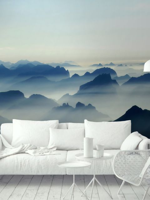 Misty Mountain Landscape Wallpaper Mural