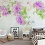 Watercolor Peony Floral Wallpaper Mural