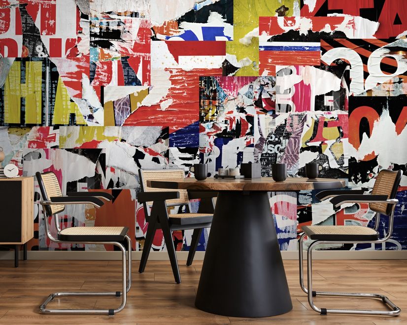 Street Collage Art Wallpaper Mural