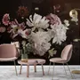 Dark Peony Floral Bouquet Wallpaper Mural