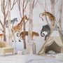 Watercolor Wild Animals Wallpaper Mural