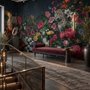 Elegant Tropical Botanical Floral and Leopard Wallpaper 