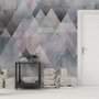 Watercolor Geometric Triangle Pattern Wallpaper Mural