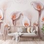Elegante Calla-Lilie 3D Blumen Fototapete
