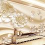 Gold Pearl Flower Wallpaper Mural