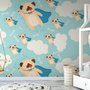 Papier peint panoramique motif chien de compagnie cartoon