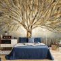Watercolor Leafless Autumn Trees Wallpaper Mural