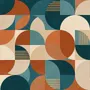 Retro Abstract Geometric Shapes Wallpaper Mural