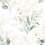 Papier peint panoramique à motif de feuilles d'eucalyptus