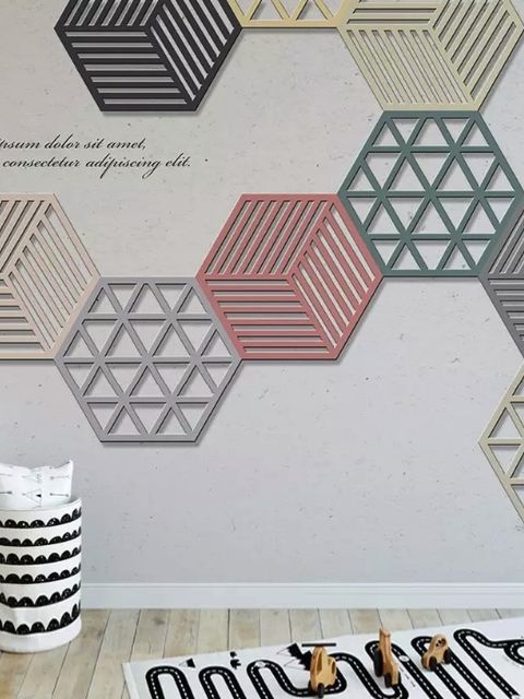 Fototapete mit geometrischen hexagonalen Formen