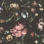 Dutch Flower Peony with Tulips Dark Floral Wallpaper Mural
