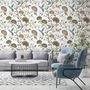 Vintage Flower with Hummingbird Wallpaper Mural