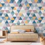 Fototapete Geometrischer Stil Bunte Dreiecke