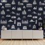 Vintage World Architecture Sketch Wallpaper Mural