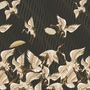 Gold Style Vintage Asian Crane Birds Wallpaper Mural
