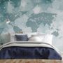 Abstract Map with Geometric Line Wallpaper Mural