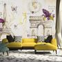 Colorful Drawing Eiffel Tower Wallpaper Mural