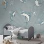 Playing Dolphin Nursery Wallpaper Mural