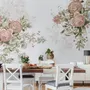 Vintage Pink Flowers Wallpaper Mural