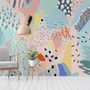 Colorful Abstract Geometric Kids Art Wallpaper Mural