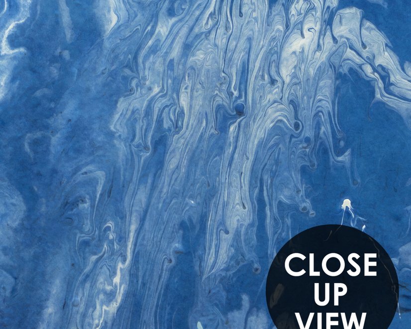 Acrylic Blue Mountain Landscape Wallpaper Mural
