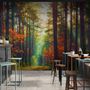Roter Wald Herbst Fototapete
