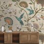 Vintage Blumen mit Kolibri Fototapete