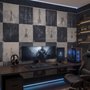 Monochrome Medieval Chessboard Historical Wallpaper Mural