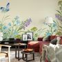 Purple Floral Garden Wallpaper Mural