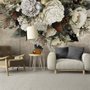 Papier peint panoramique floral foncé