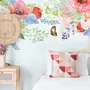 Pink Boho Vine Florals Wallpaper Mural