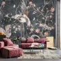 Chinoiserie Peony Blossom with Chinese Birds Wallpaper Mural