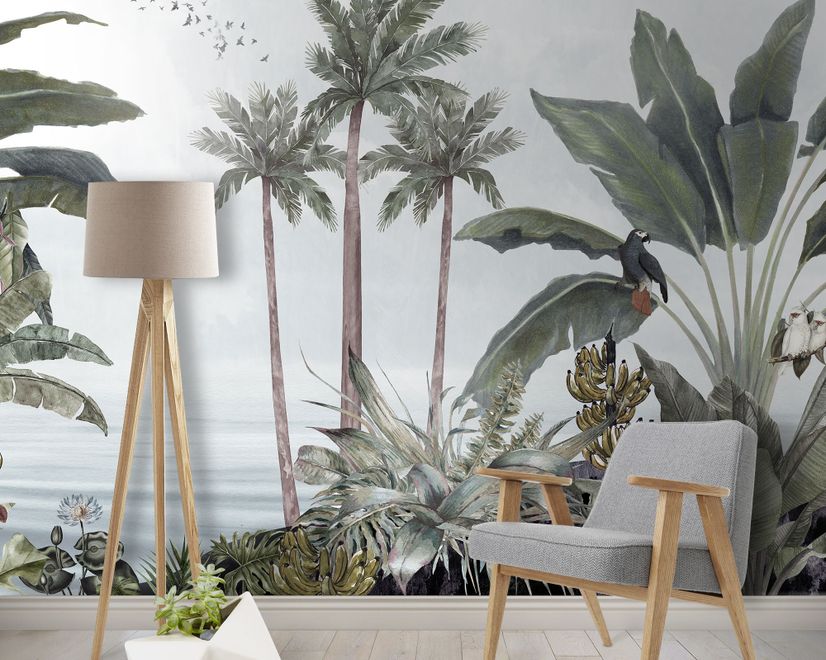 Exotic Forest on Seaside Wallpaper Mural