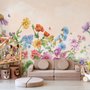 Papier peint panoramique floral pour la chambre d'enfant